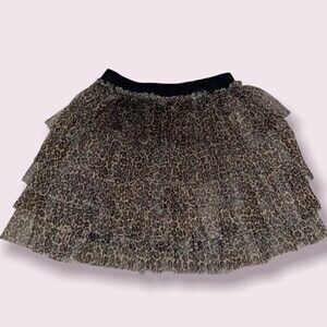 Zara Kids Collection Tulle Leopard Skirt SZ 5 EUC